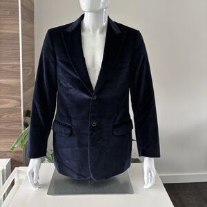 Valentino Blazer Velvet Navy 100% Authentic Men's Sz 38